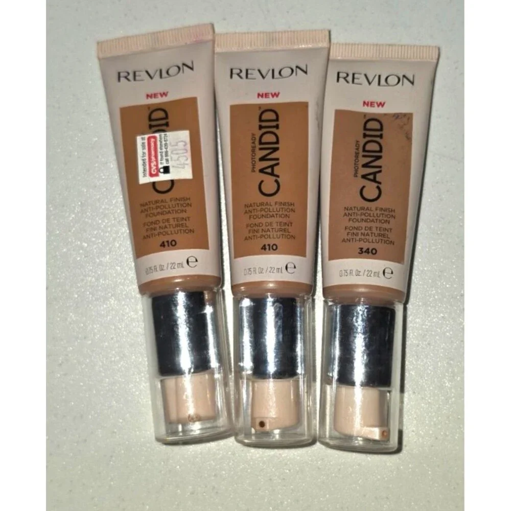 Revlon Candid Photoready Natural Finish Anitpollution Foundation LOT 3 NEW Toast